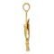 14K Yellow Gold 3D Graduation Cap Charm Grad Pendant Jewerly 30mm x 15mm